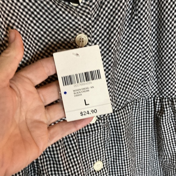 Forever 21 woven dress Black/white Sundress Mini size l - Picture 4 of 6